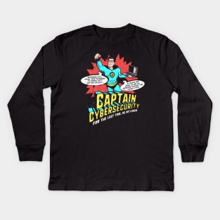 Captain Cybersecurity Kids Long Sleeve T-Shirt